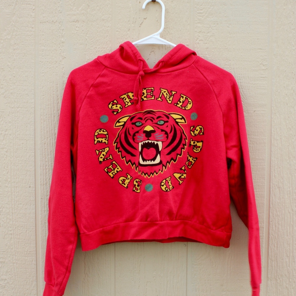 crop tiger hoodie